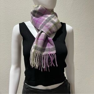 Plaid Fringe Scottish Wool Scarf